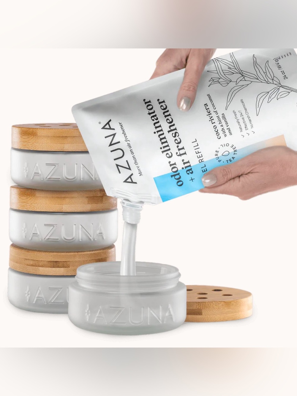 Azuna Luxe Glass Odor Eliminator 4 Room Starter Kit-Coco Riviera Limited Edition